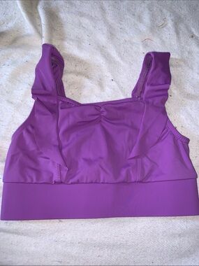 balera Purple Ruffle Strap Dance TOP size LC